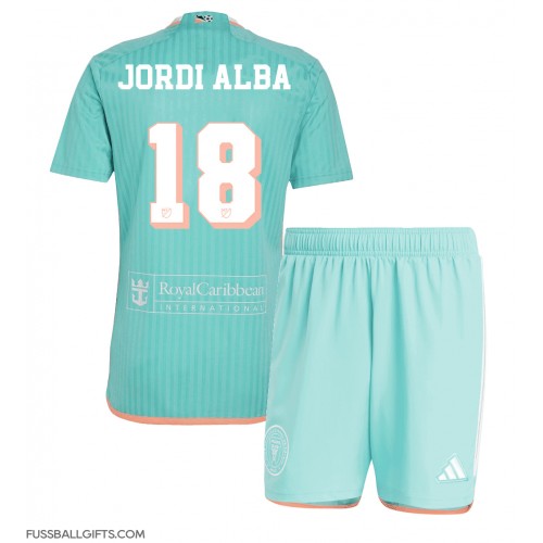 Inter Miami Jordi Alba #18 Fußballbekleidung 3rd trikot Kinder 2024-25 Kurzarm (+ kurze hosen)